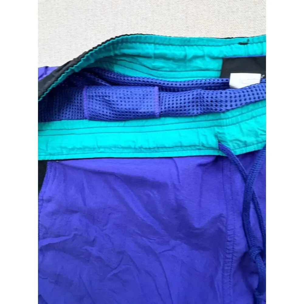 Vintage Speedo Purple and Black Swim Trunks